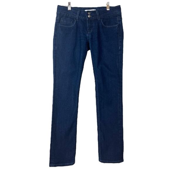 Vigoss Jeans New York Skinny Dark Wash Flap Pockets Low Rise Women’s Size 28 5/6 - Picture 1 of 7